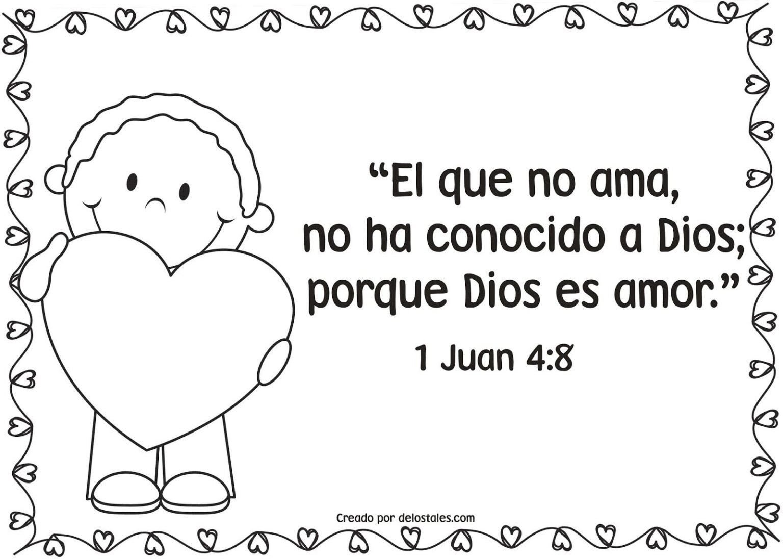 Colorear El Amor De Dios Para Ni os Loca Tel