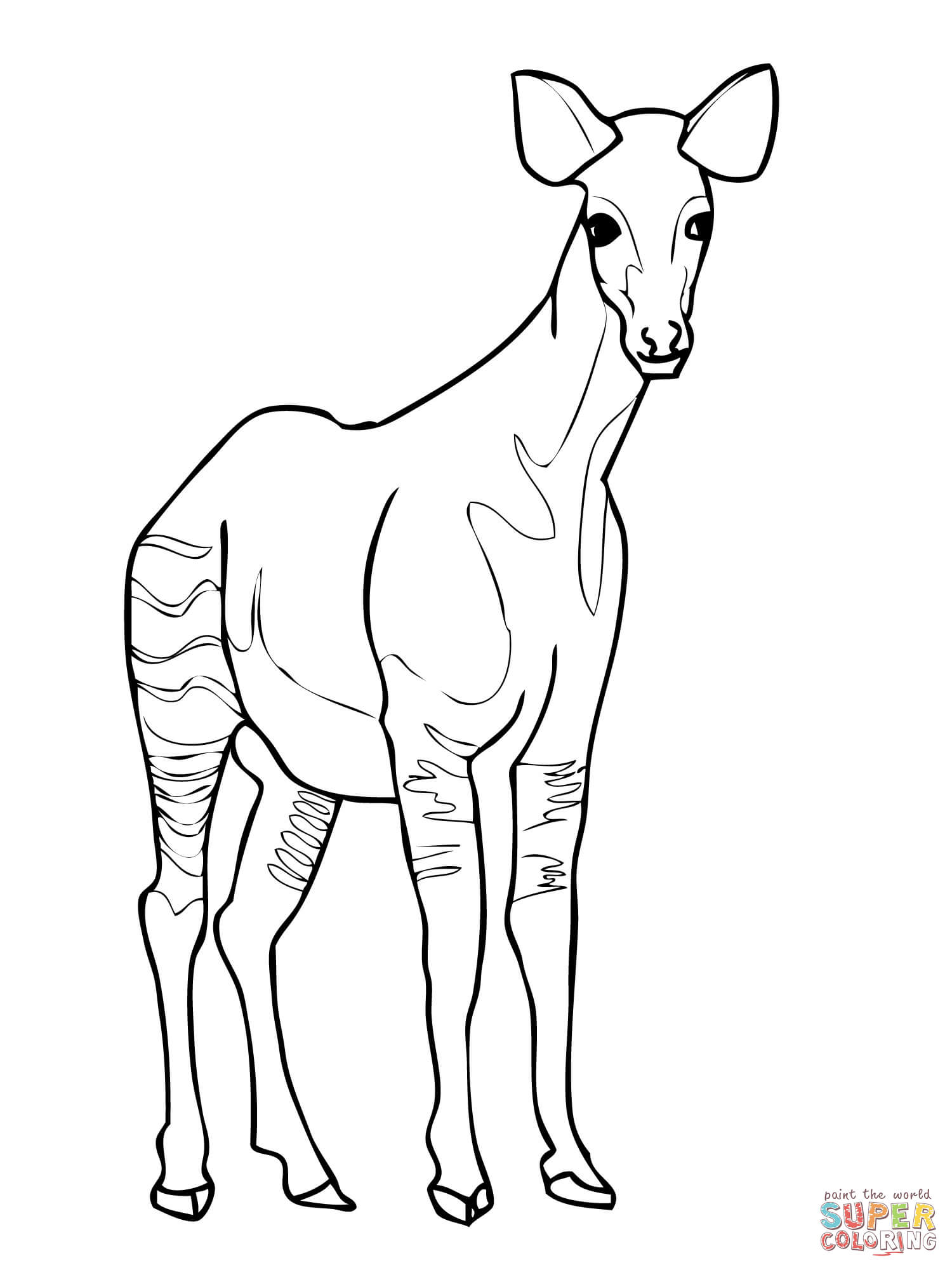 Dibujo De Okapi Para Imprimir Loca Tel