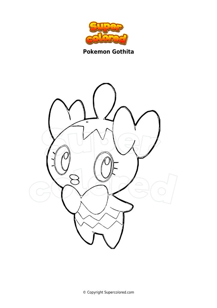 Gothita Pokemon Coloring Pages Sketch Coloring Page