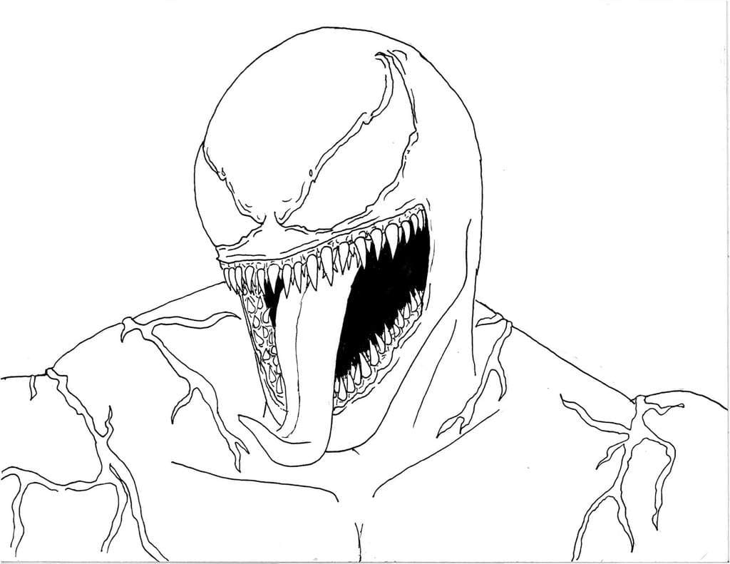 Plantilla De Venom Simbionte De Marvel Para Pintar Loca Tel